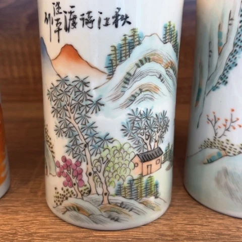 手绘茶杯盖碗壶承