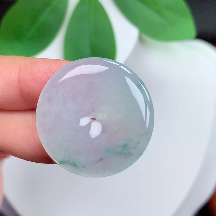 颈饰未镶嵌翡翠平安扣 27.7x4.2mm