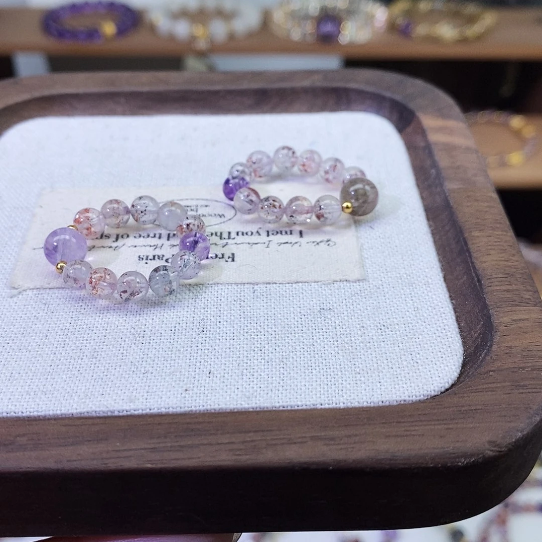 未镶嵌水晶手链超七戒圈多样性发一