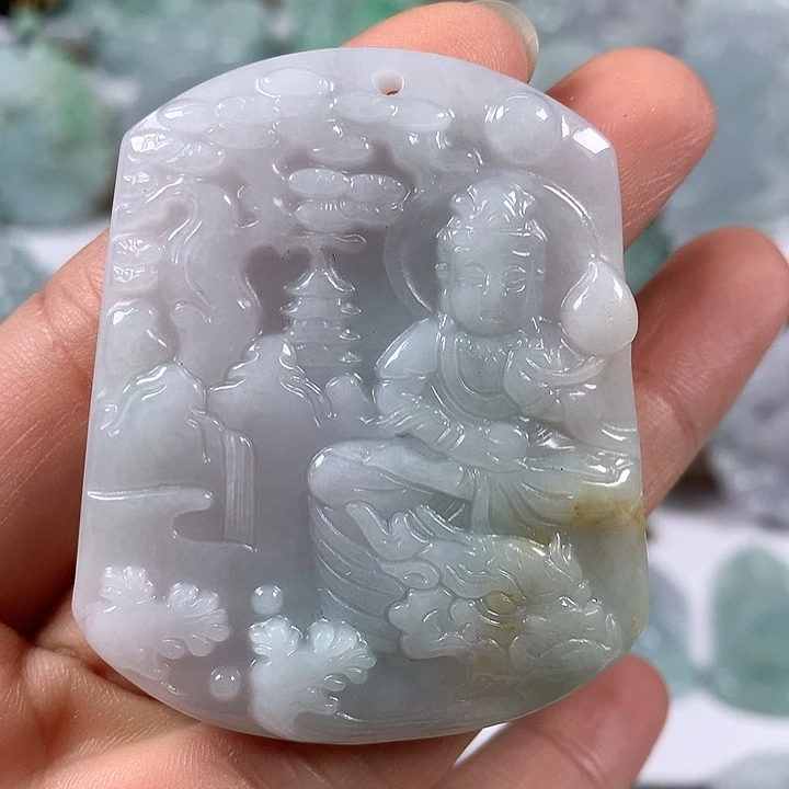 颈饰未镶嵌翡翠大势至菩萨福利