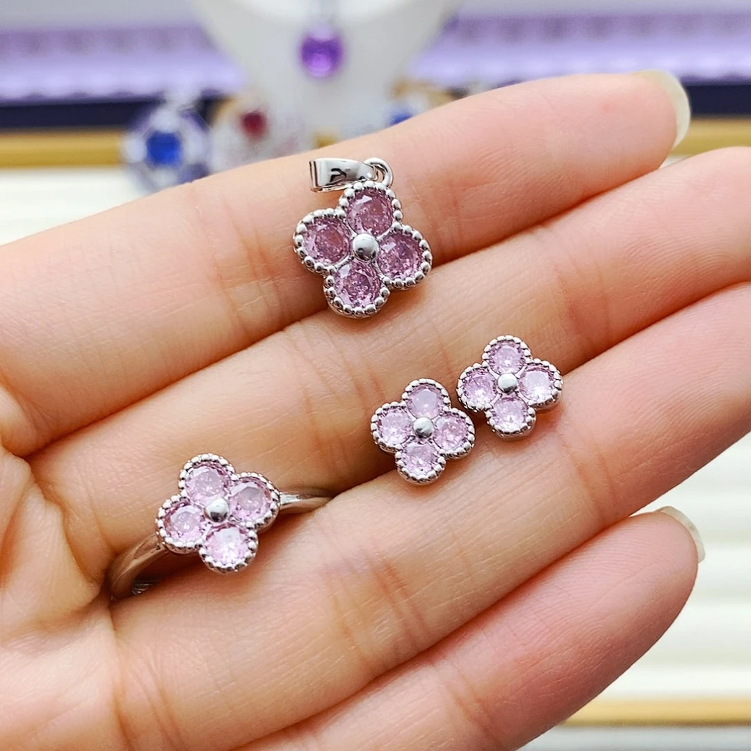 套装蓝宝石14K金镶嵌