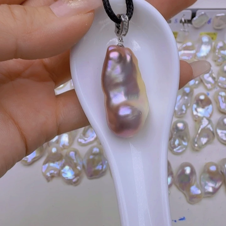 未镶嵌淡水珍珠吊坠(赠链)