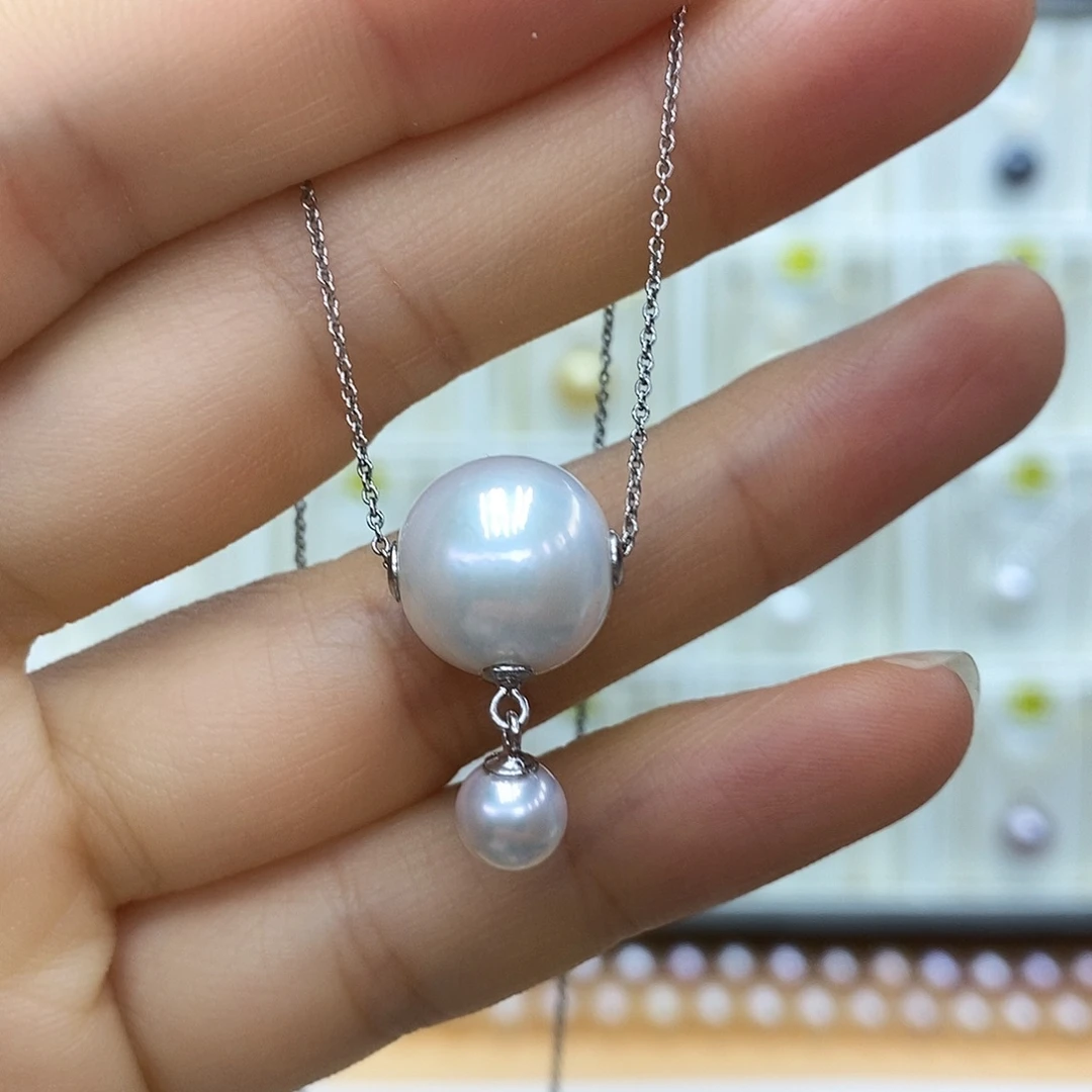 淡水珍珠吊坠(赠链)银S925镶嵌