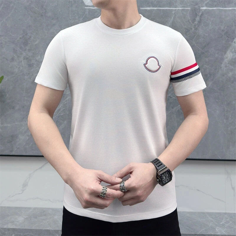 YH夏季新款休闲时尚T恤男宽松短袖纯色男士百搭半袖男装上衣短袖T