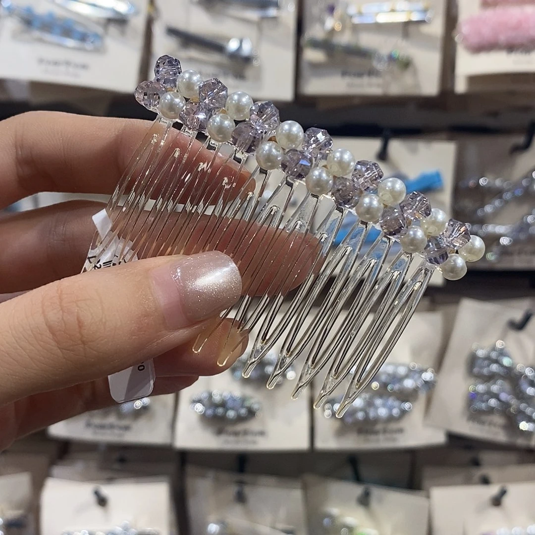 非镶嵌紫琉璃倒插梳