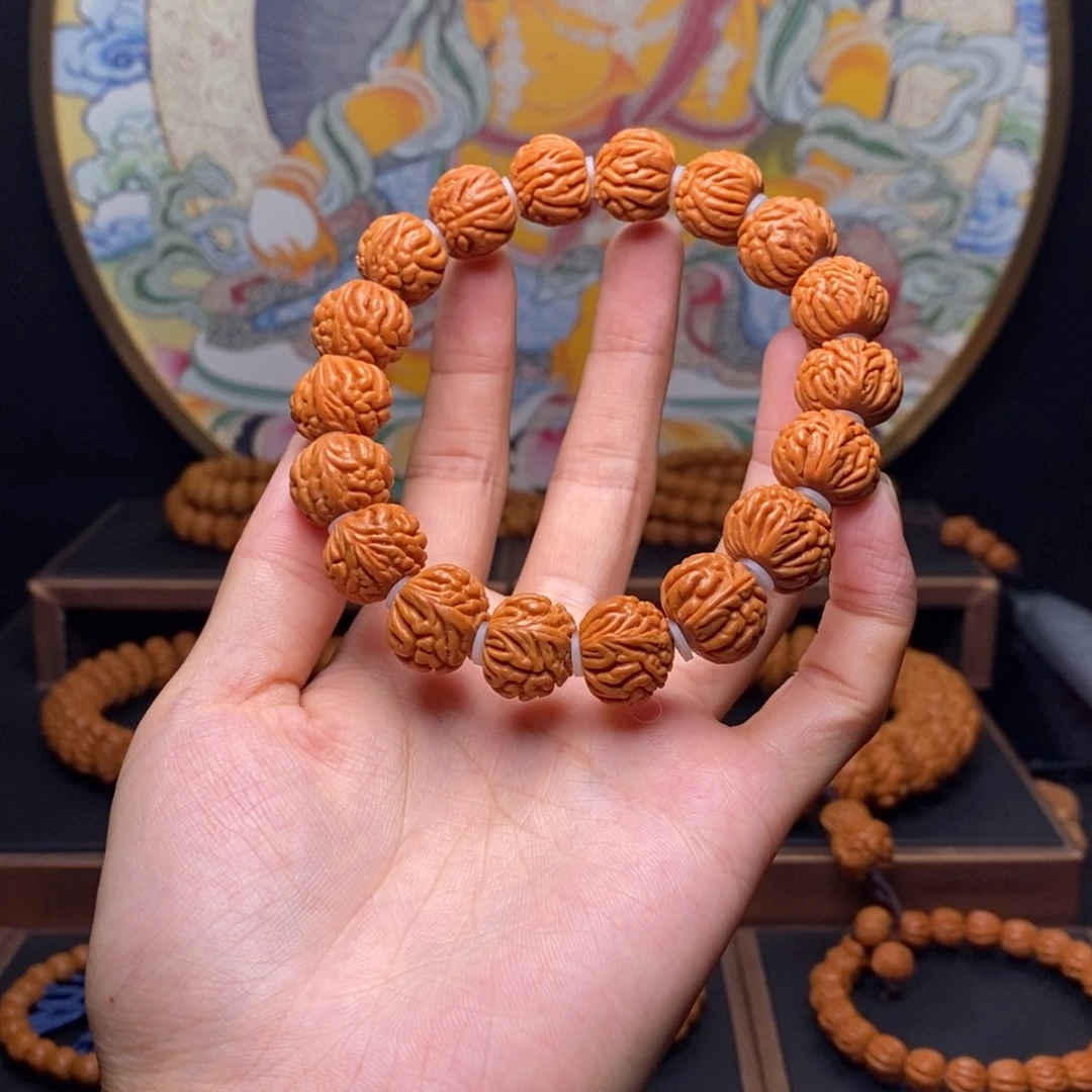 手串桃核龙纹桃核金蝉