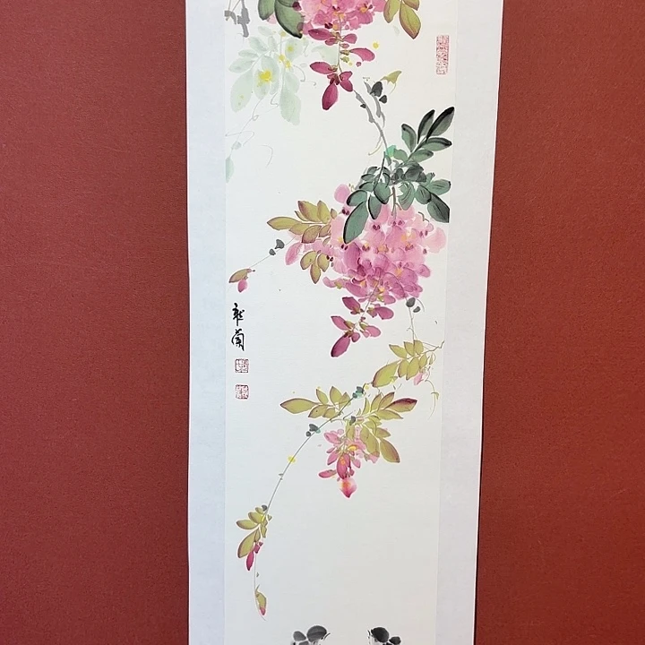 国画听兰老师花鸟