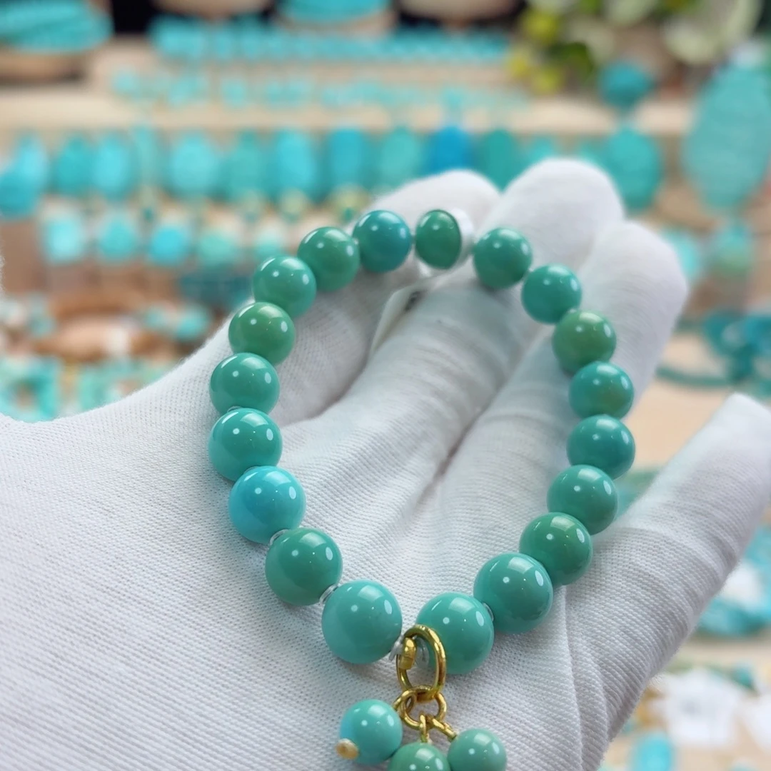 绿松石18K金镶嵌珠宝奇石9