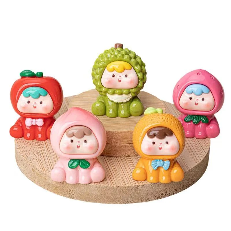 【直播拆】水果崽崽实色diy树脂摆件