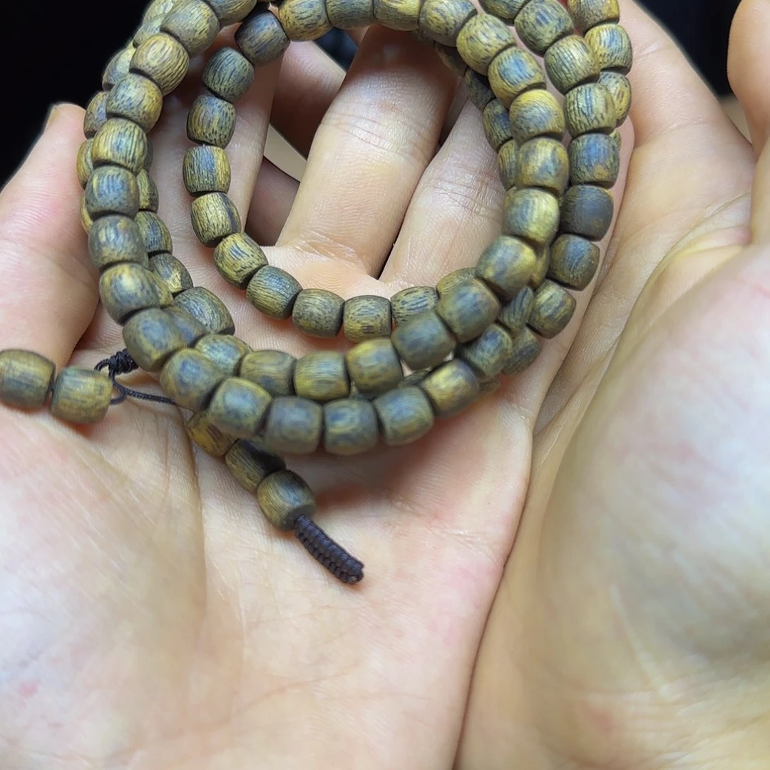 手串沉香沉水浮0.7古珠多圈27克加