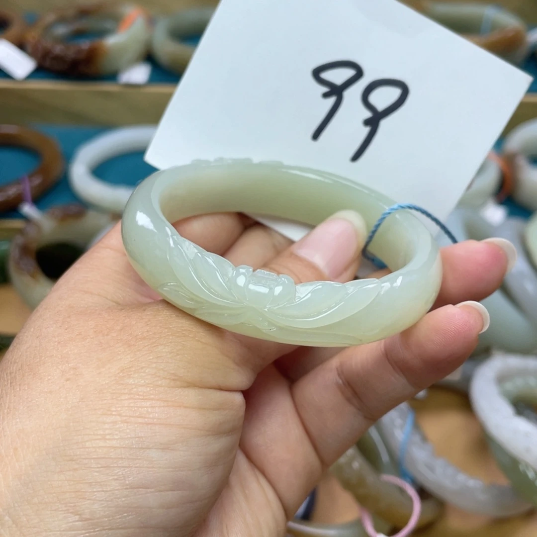 未镶嵌手镯和田玉圈口54