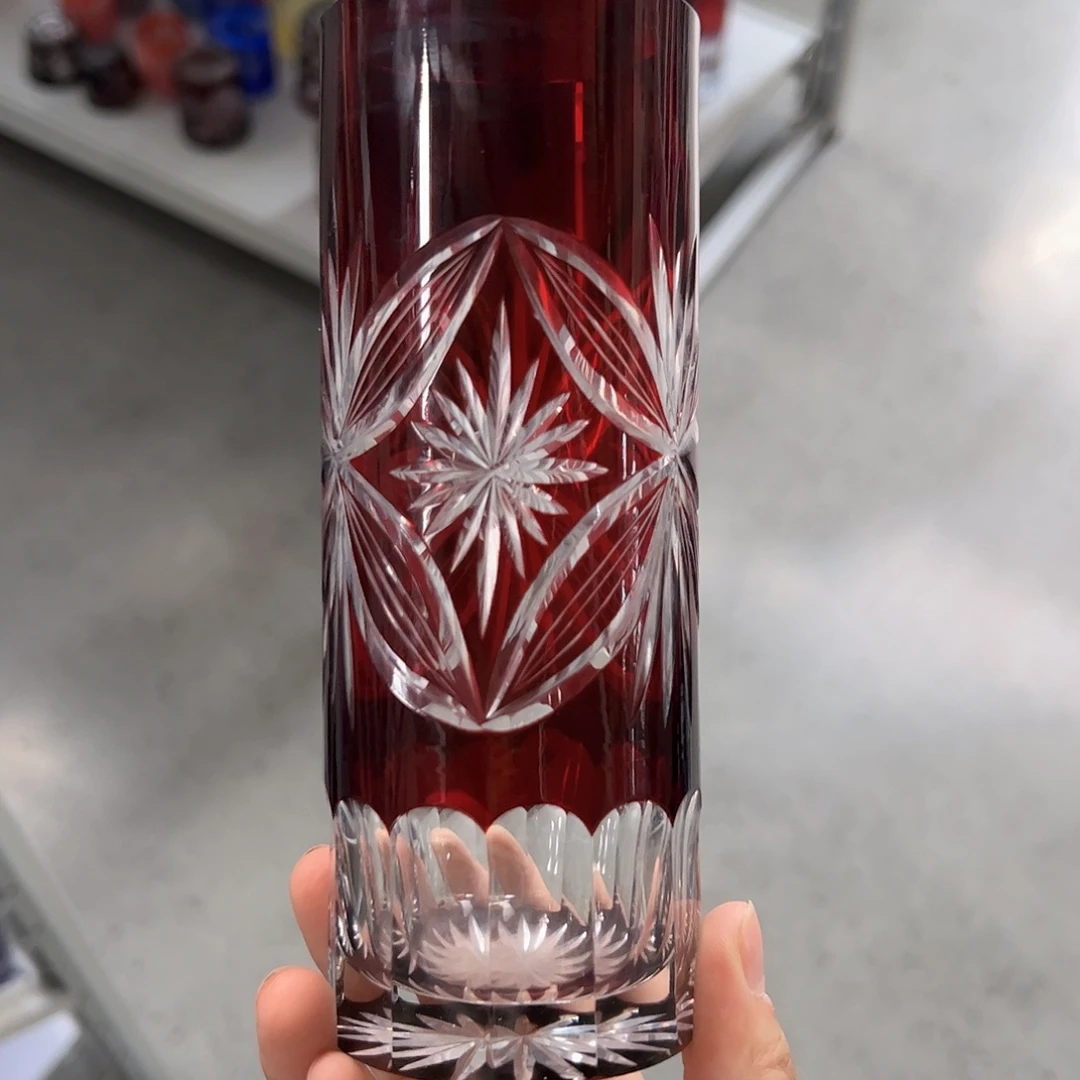 水晶玻璃高脚款微瑕一个