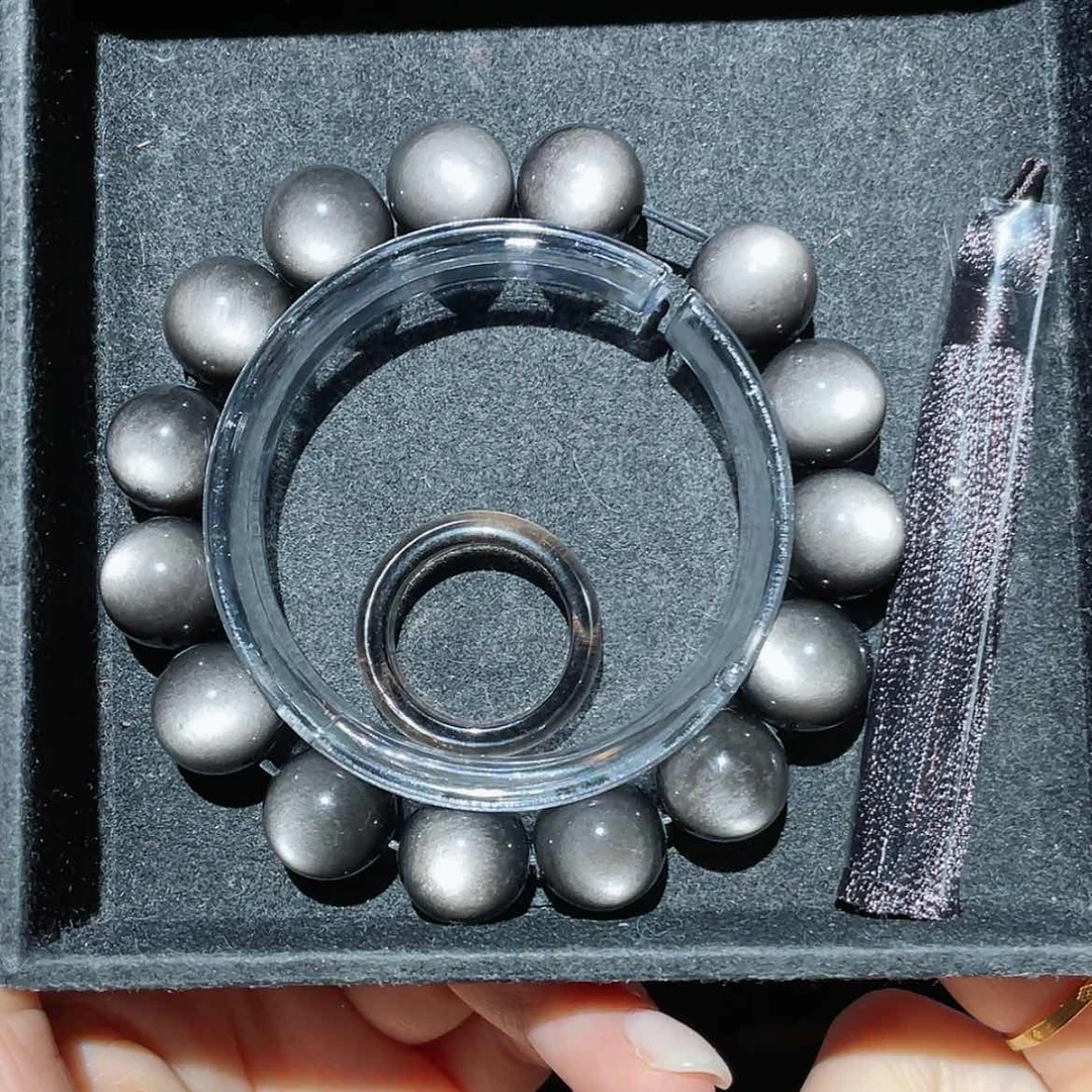 【闪购商品】未镶嵌黑曜岩手链୧****