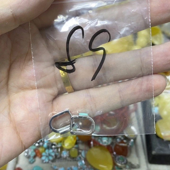 银S925镶嵌蜜蜡裸石多样性发货