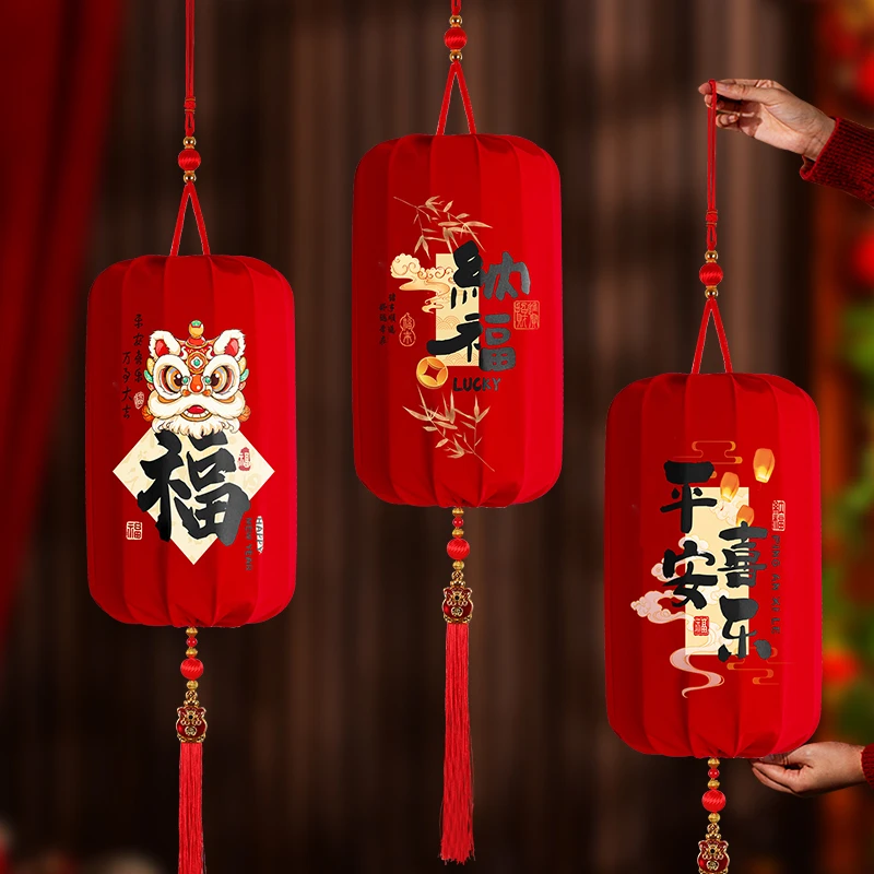 2025新款灯笼春节新年过年红灯笼大门口贺年挂饰户外阳台吊灯