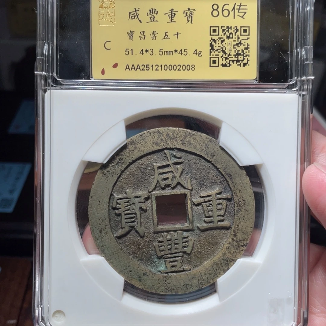 铜琳琅古泉咸丰昌五十特厚重2008