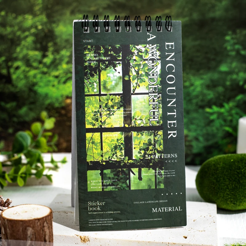 言己 壁绕香葭系列PET贴纸本 植物装饰造景素材贴 1款