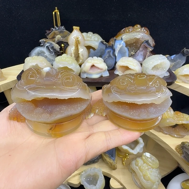 玛瑙/玉髓未镶嵌金蟾金蟾