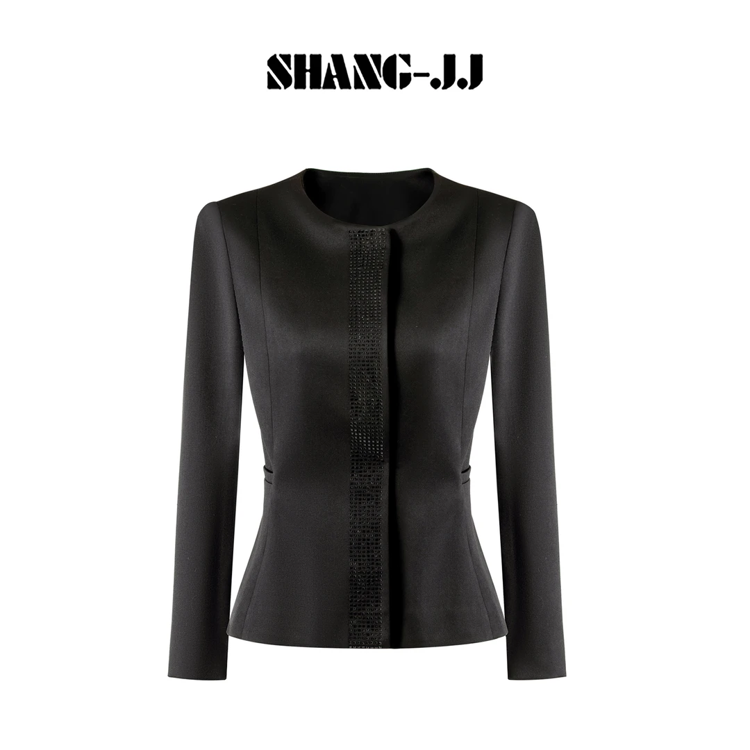 SHANG-JJ【黑耀贵妇】25ss新品羊毛气质时尚感潮流外套q133672p