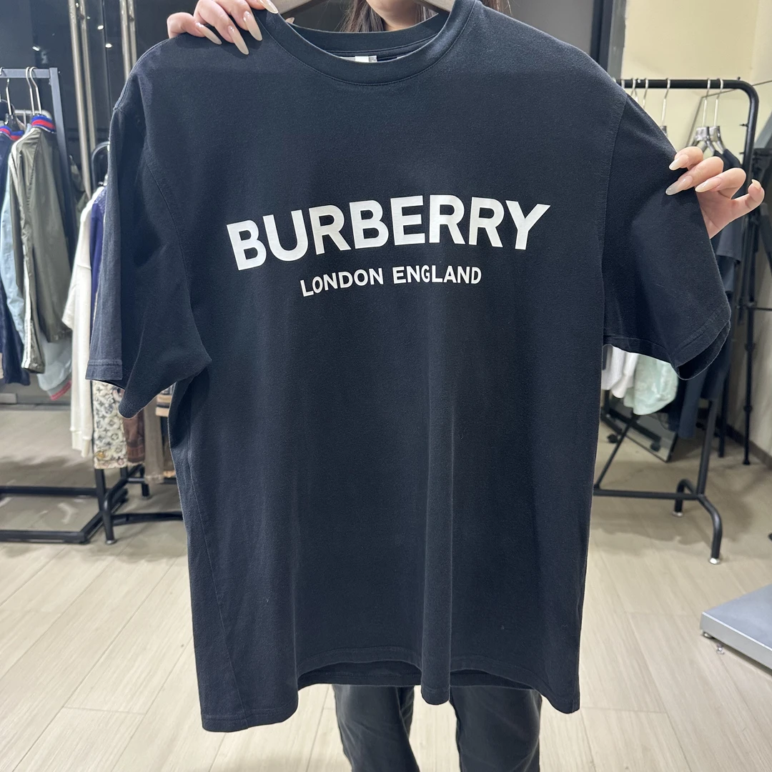 99新 BURBERRY/博柏利 巴宝莉字母印花短袖