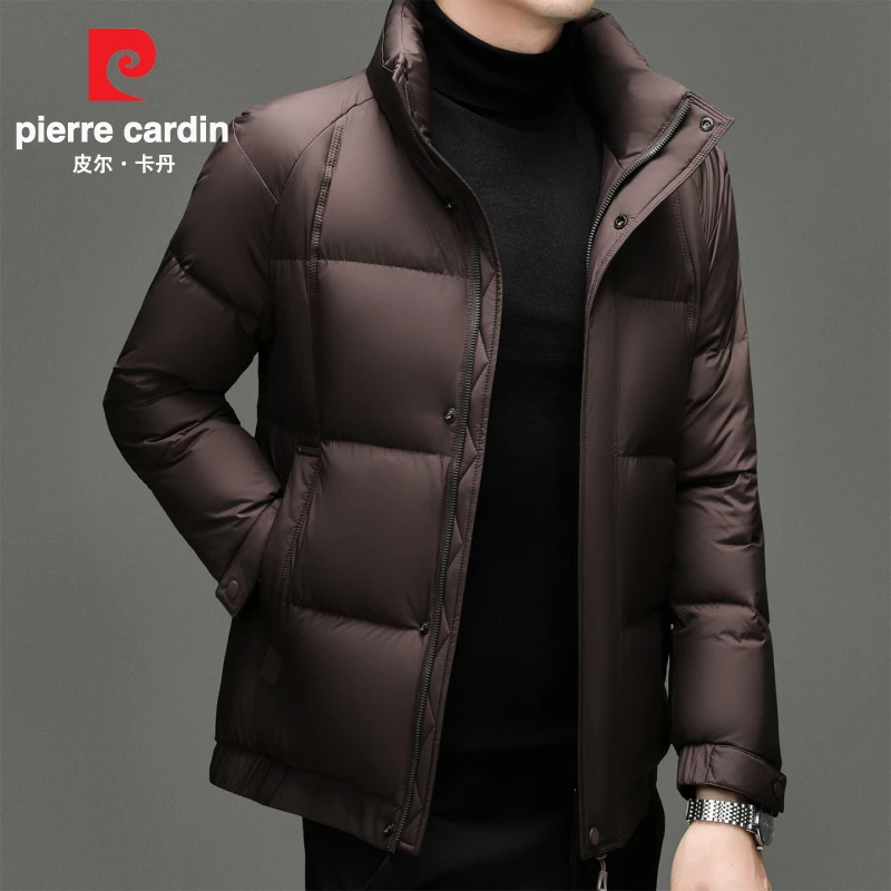 皮尔卡丹2025冬季新款立领羽绒服男士休闲时尚保暖加厚鸭绒外套男