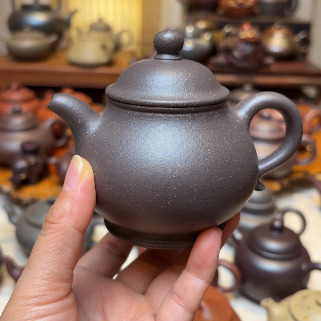 紫砂茶壶蠡墅天青微瑕