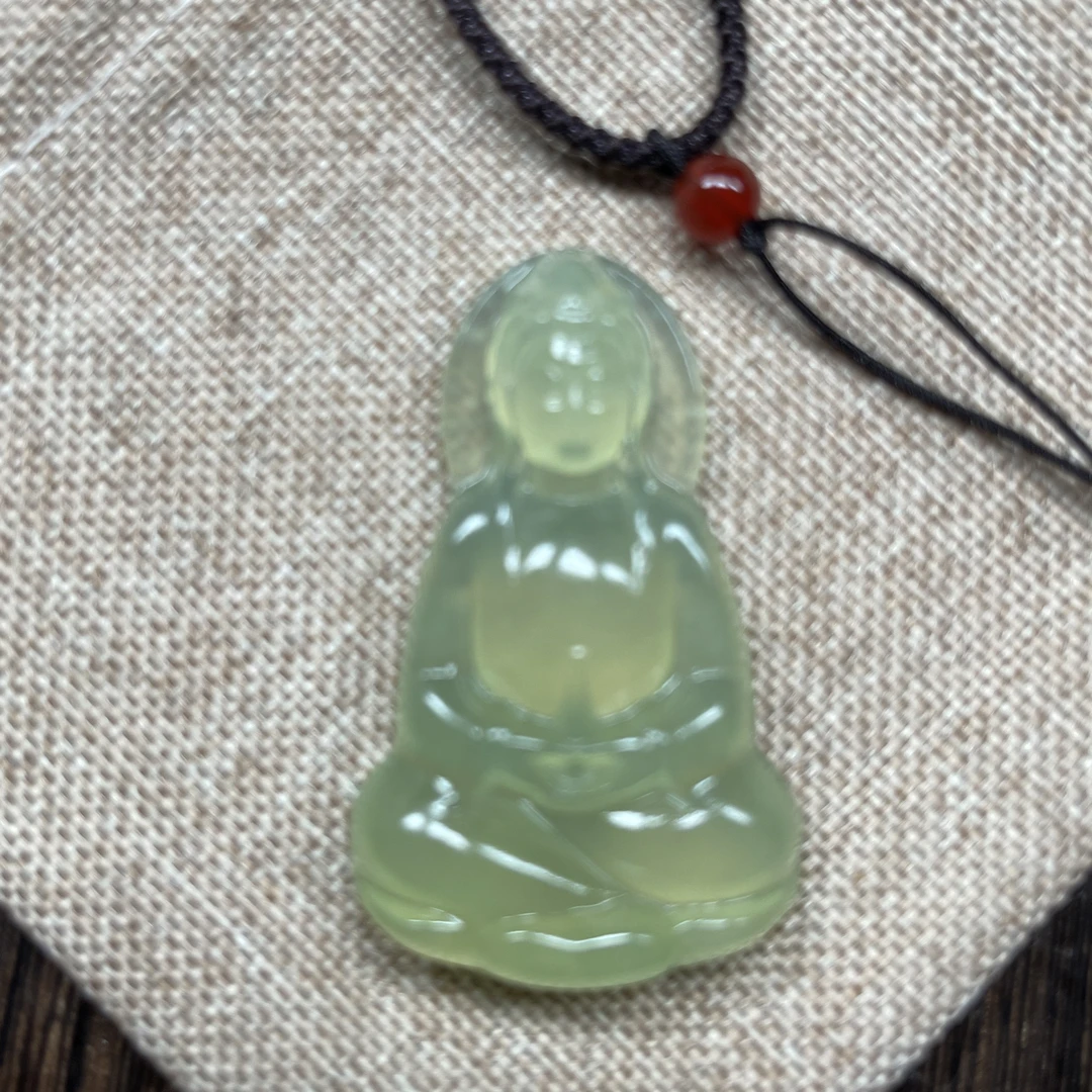 天然岫玉精品素衣观音吊坠挂件