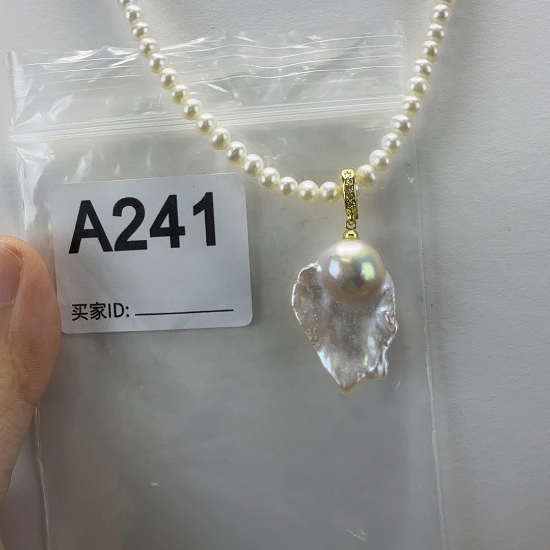 合金吊坠(不含链)淡水珍珠