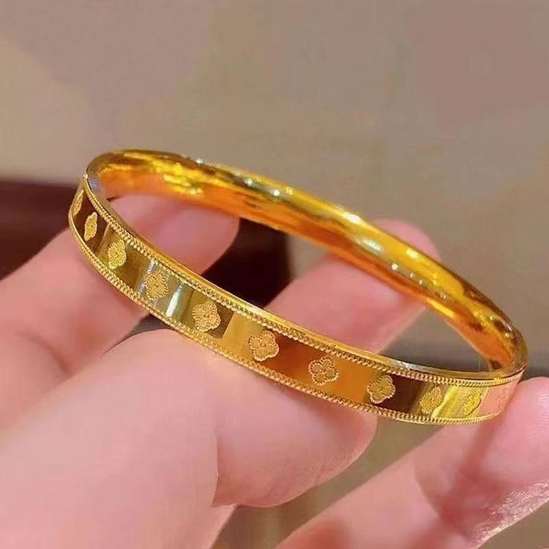 合金手镯 【孟加拉赤金】2025新款四叶草时尚百搭经典不掉色