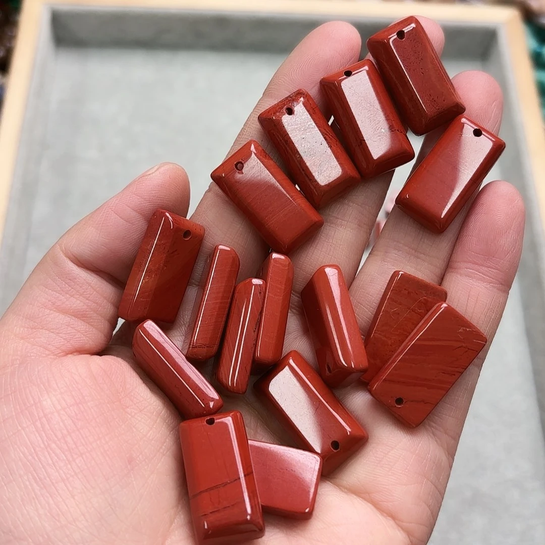 玛瑙/玉髓未镶嵌珠宝半成品13×24红石无事牌2颗