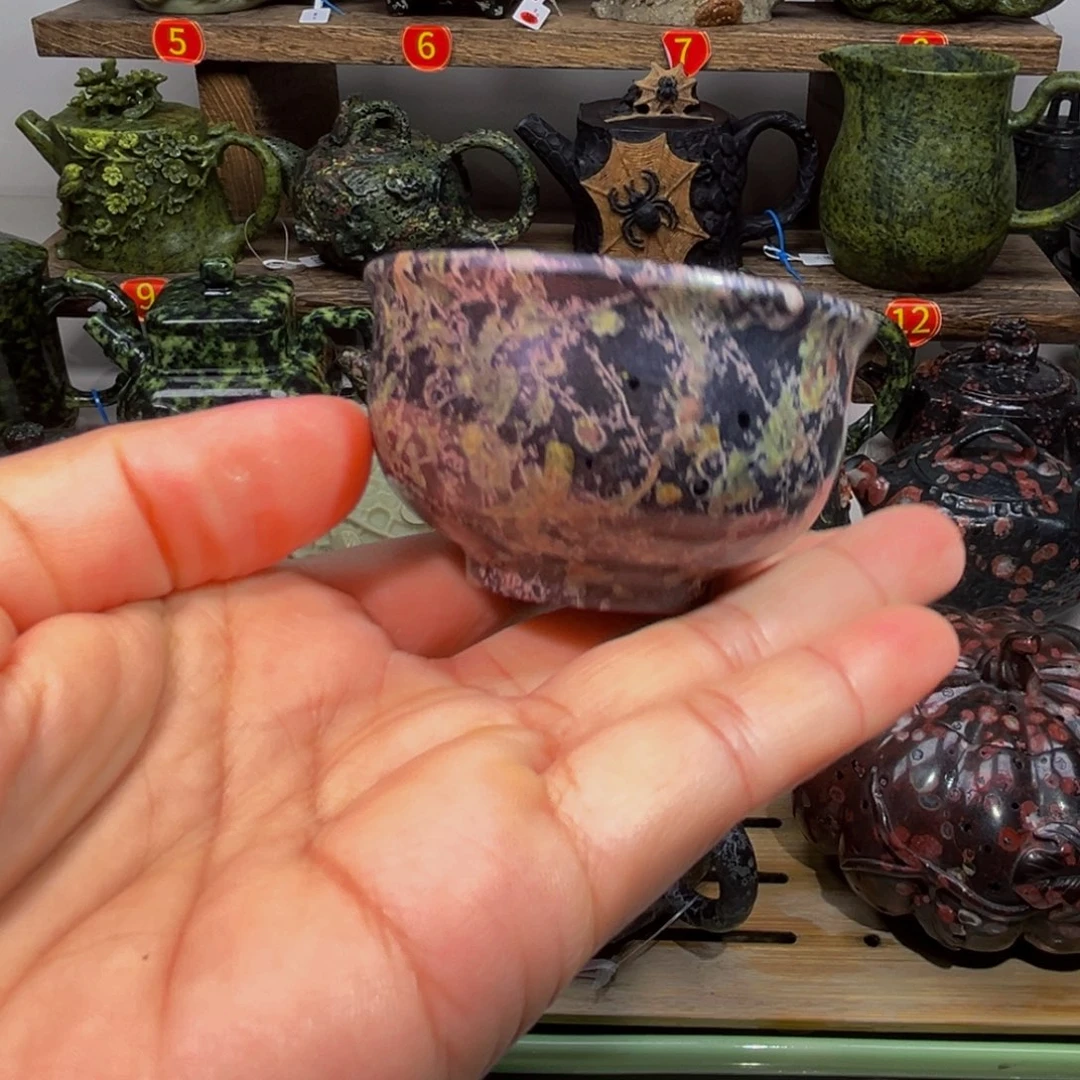 梅花石安山玉茶杯50cc