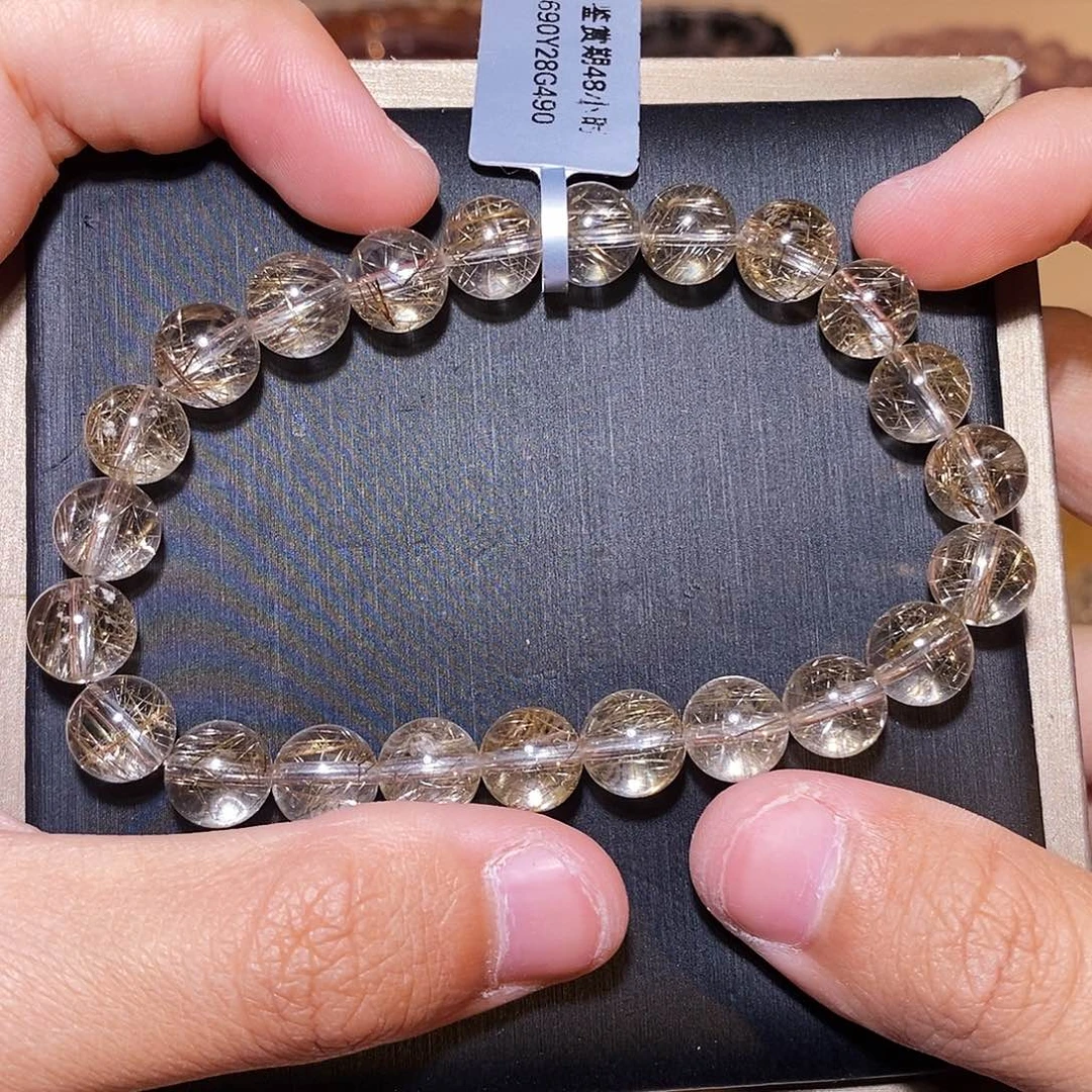 【闪购商品】水晶手链未镶嵌素****o银发晶8.8m m