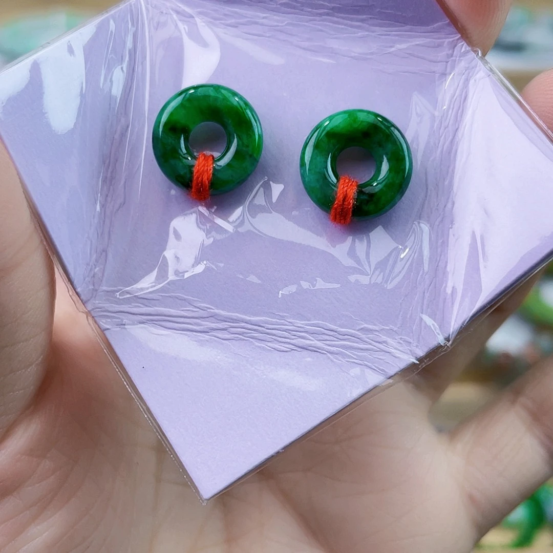 翡翠未镶嵌手链耳坠