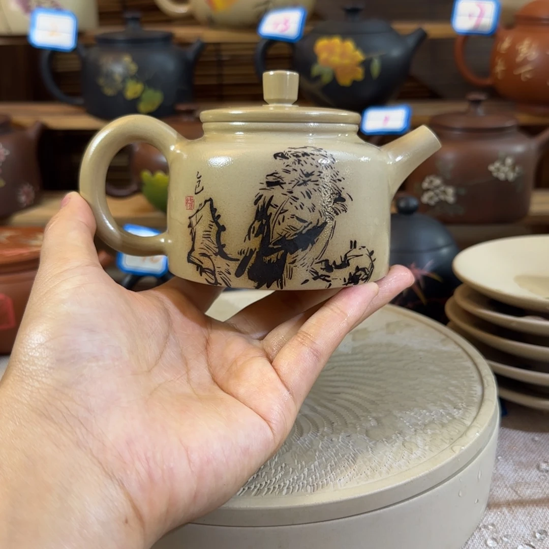 建水紫陶微瑕全手工乐烧壶