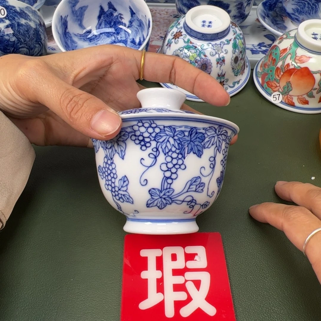陶瓷景德镇纯手工纯手绘茶具木木42口子