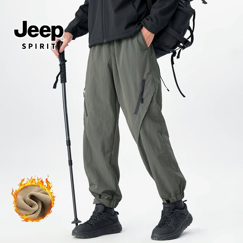 JEEPSPIRIT/吉普爆款情侣工装裤高街伞兵冲锋运动宽松运动休闲裤