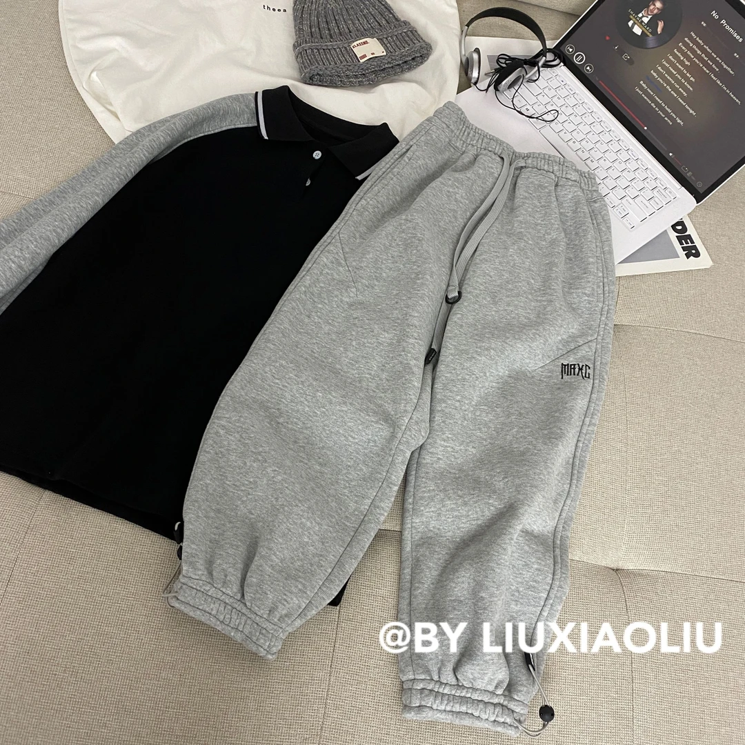 杭州六小六正版BY LIUXIAOLIU秋冬季儿童加绒卫裤17687