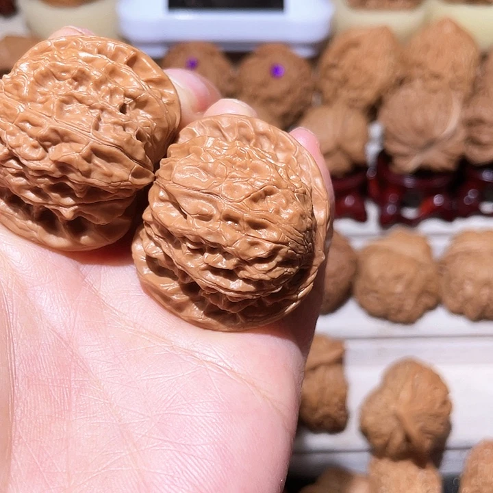 文玩核桃把件磨盘39尺