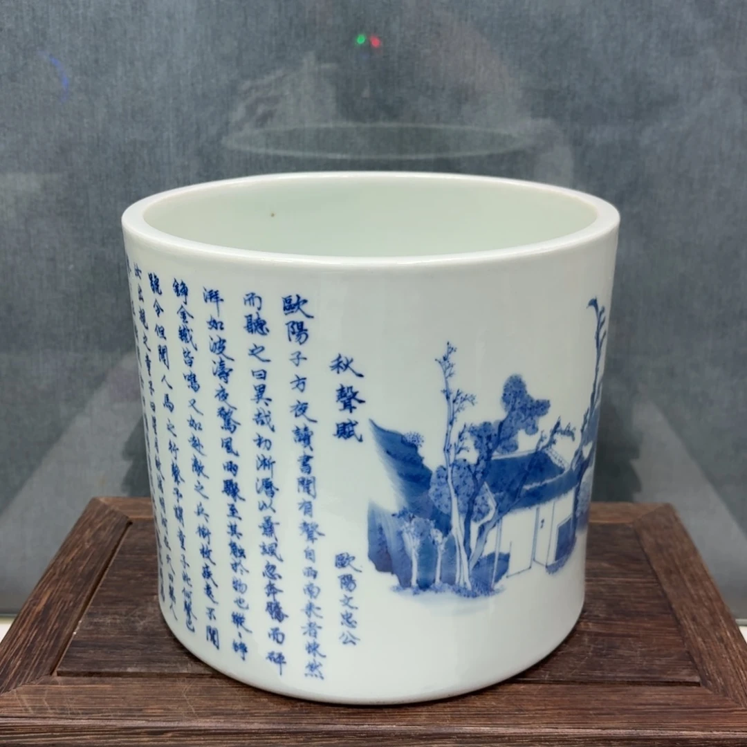 吉***周摆件陶瓷器工艺品摆件青花