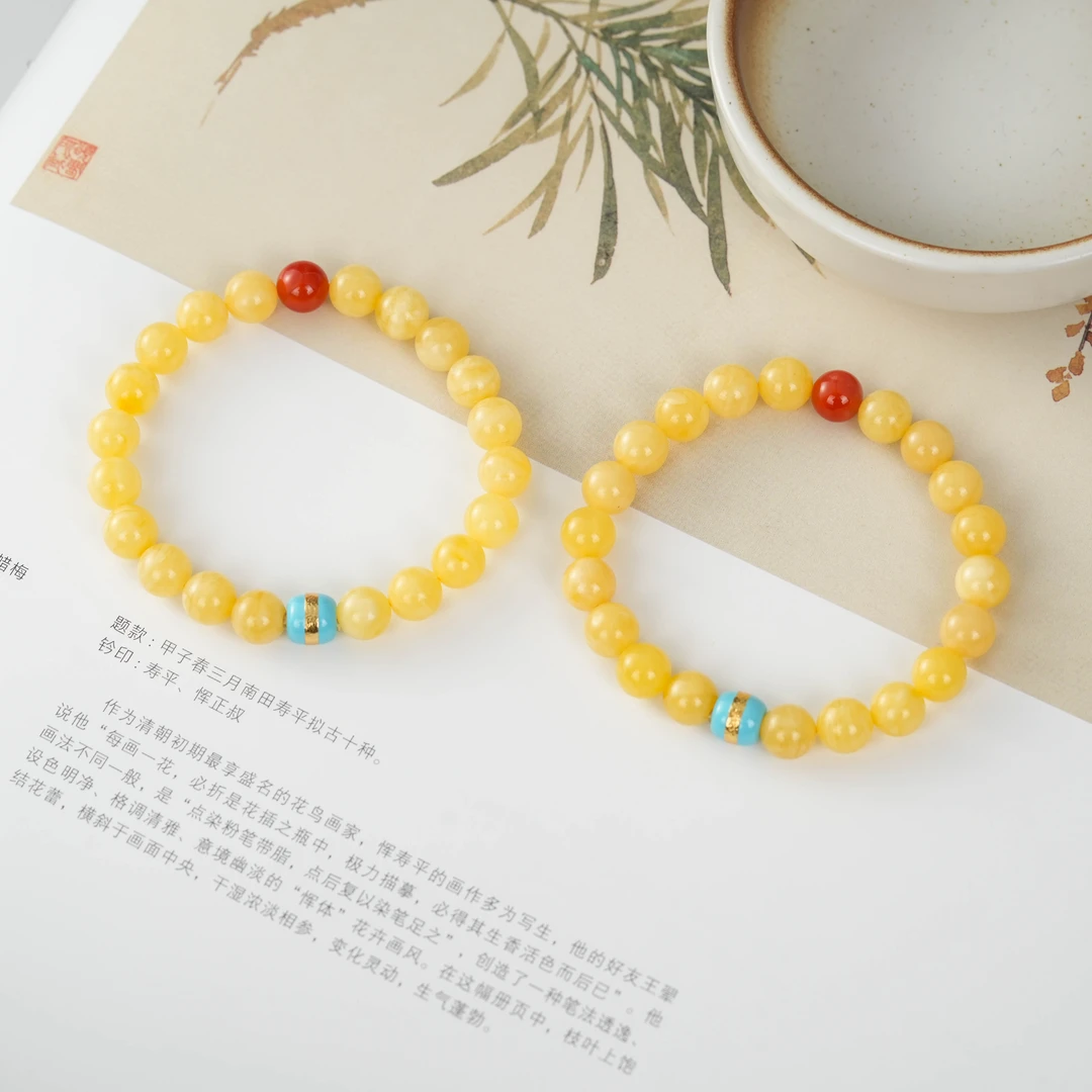 【云上叙】蜜蜡DIY手串-多样性发一件-约8mm-V97086-M（甄选）