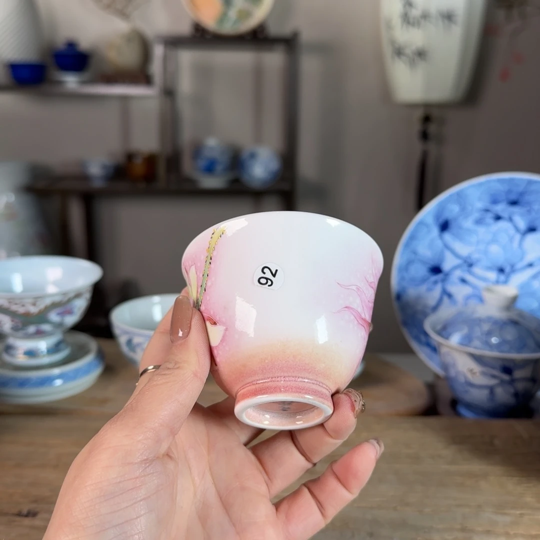 杯景德镇陶瓷柴烧多人