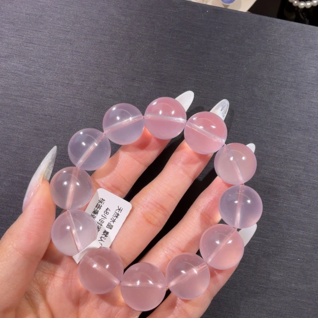 手链未镶嵌水晶粉水16.5