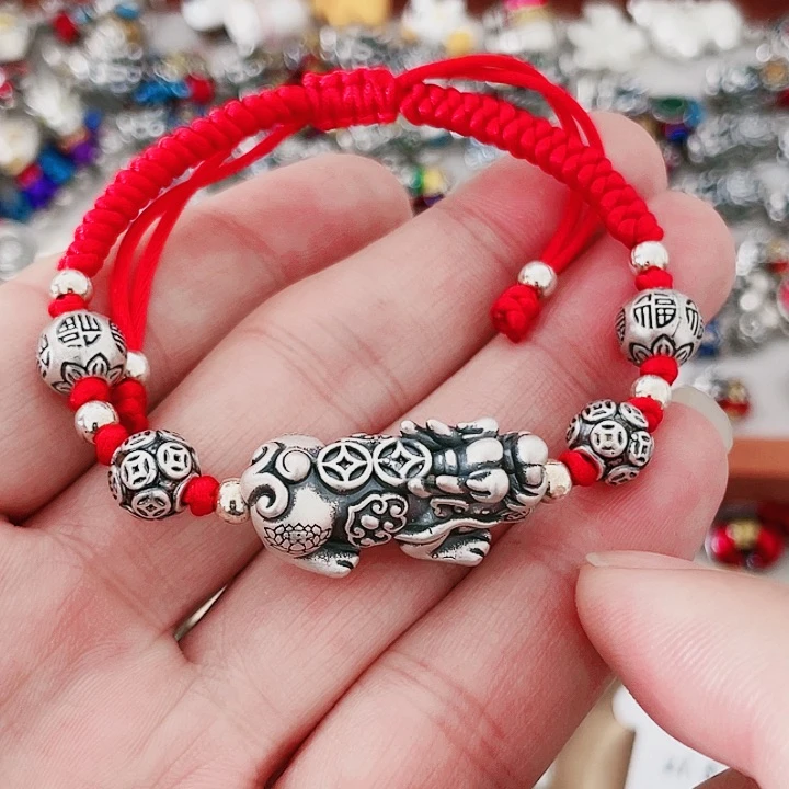 珐琅吊坠足银皮休