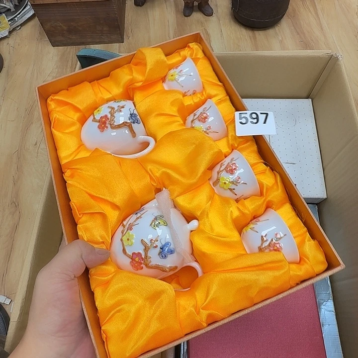 瓷片工艺品摆件瓷器摆件正能量
