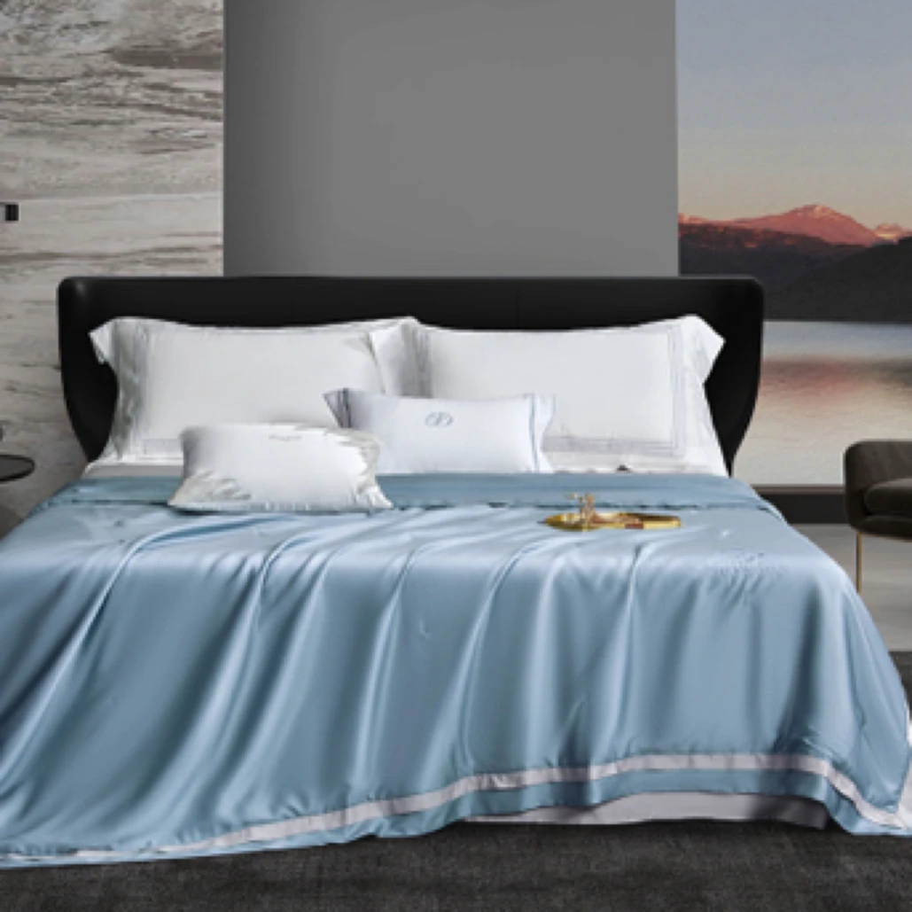 黛富妮【100%蚕丝填充】亲肤凉爽蚕丝夏凉被空调被可机洗水洗纯色