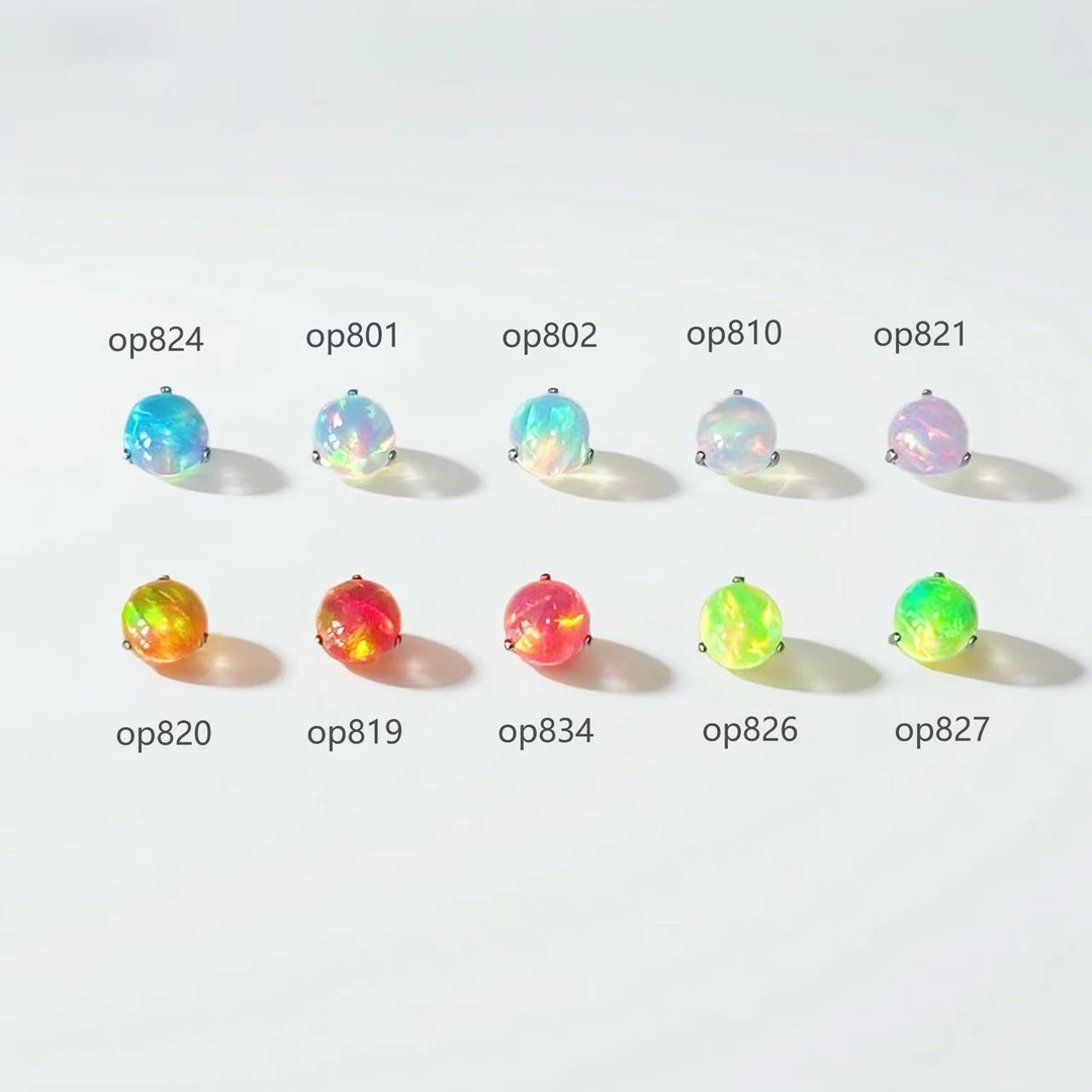 钛合金耳饰 「抓珠果冻澳宝」f136医用植入级钛合金耳钉耳骨钉（A2）