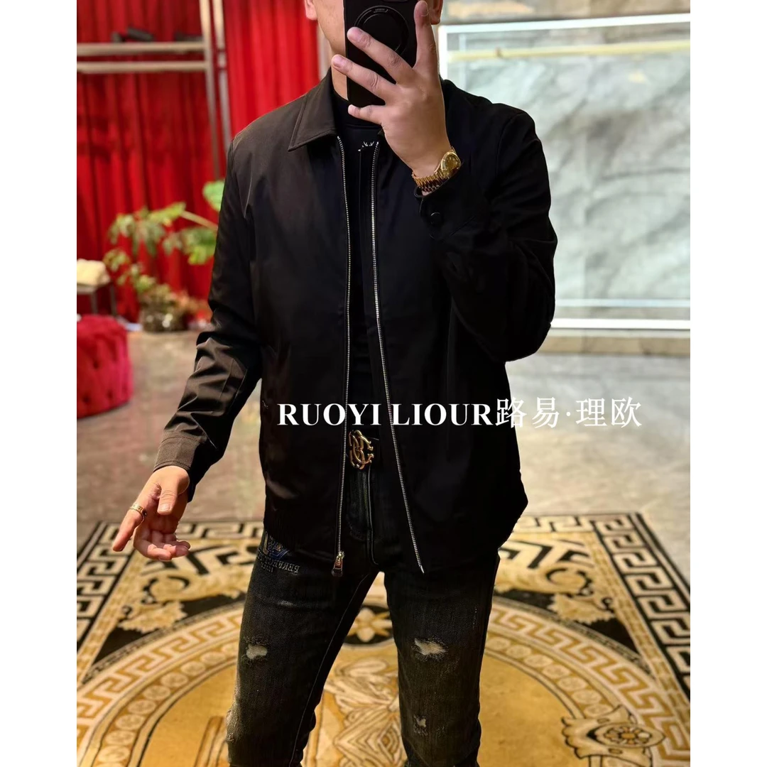 【路易理欧】欧货时尚轻奢潮流设计师款街头休闲百搭夹克8197