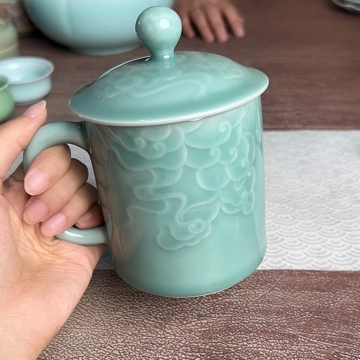 龙泉云间青瓷小米茶器