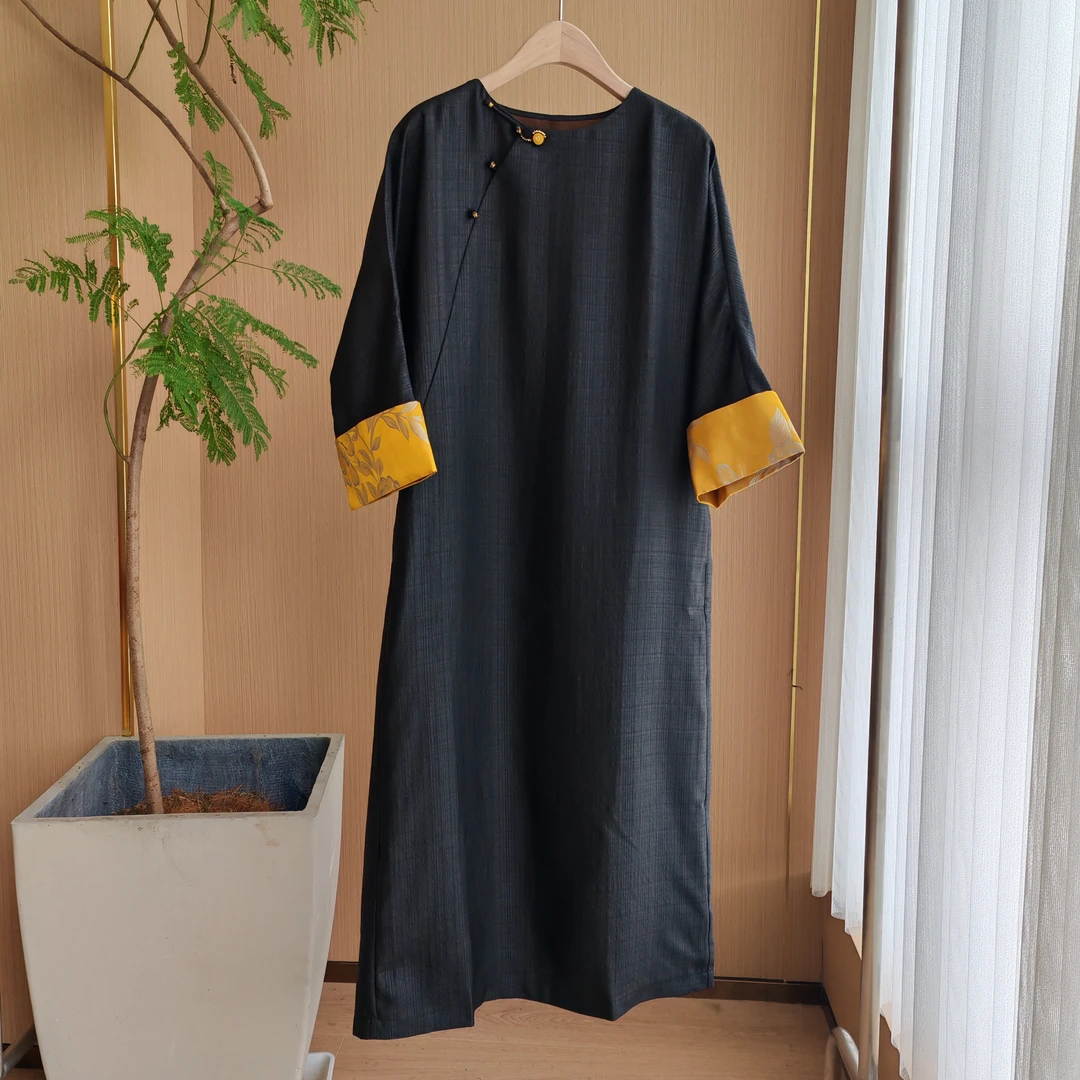 【果缎梅姐专属】 国风新款桑蚕丝连衣裙 MCYJ-36603