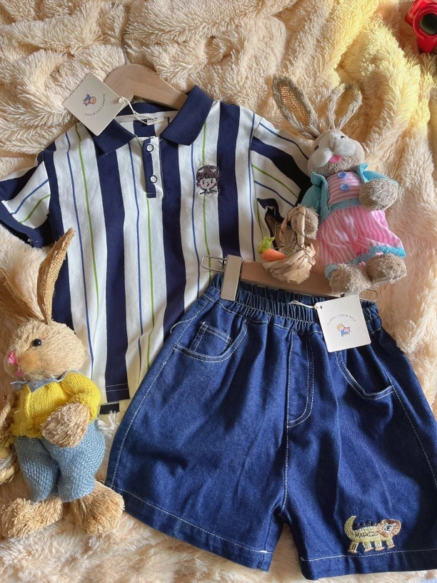 T恤牛仔套装 no退no换